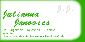 julianna janovics business card